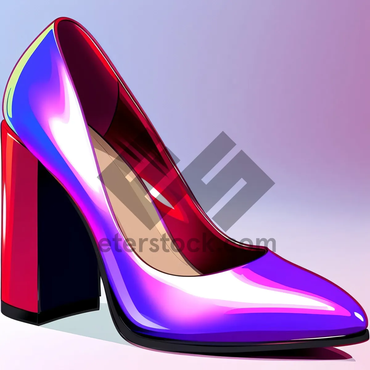 Picture of Elegant Digital Shoe: Stylish Motion Graphic Art