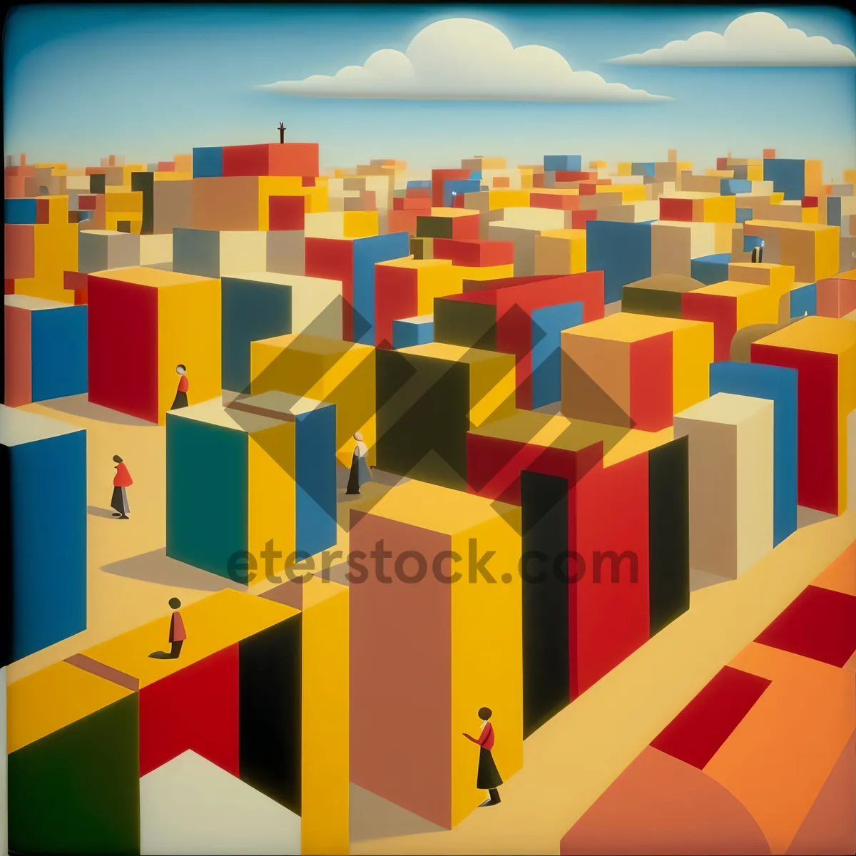 Picture of Abstract 3D Cube Design for Business Plaza