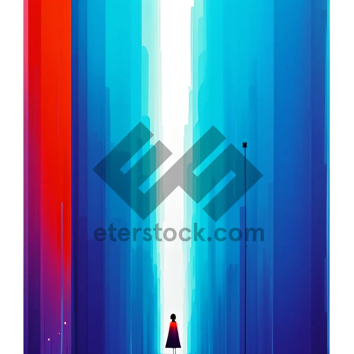 Picture of Colorful Gradient Lines - Modern Digital Wallpaper Design