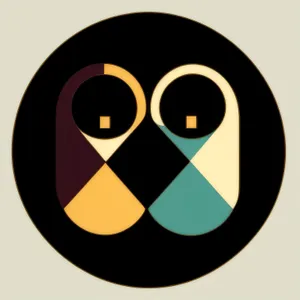 Round Poison Icon: Black Hazard Sign with Pirate Design