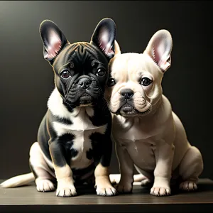 Cute Purebred Bulldog Puppy with Irresistible Wrinkles