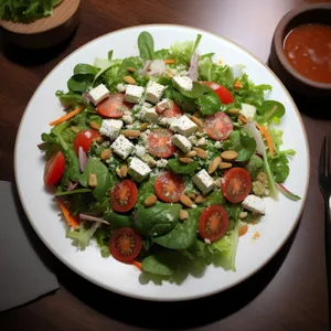 Gourmet Garden Salad with Grilled Meat and Veggies