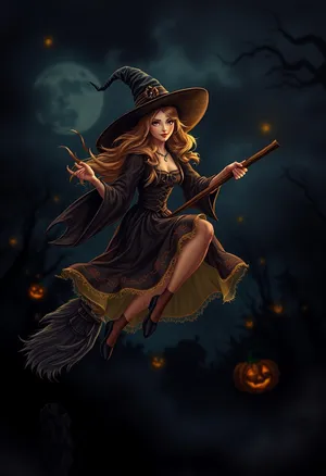 Black sorcerer seducing party guests with magical bass music