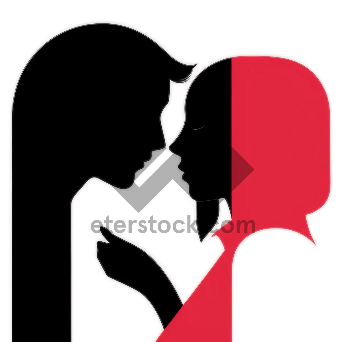 Picture of Black Man Icon Set with Symbolic Graphic Silhouettes