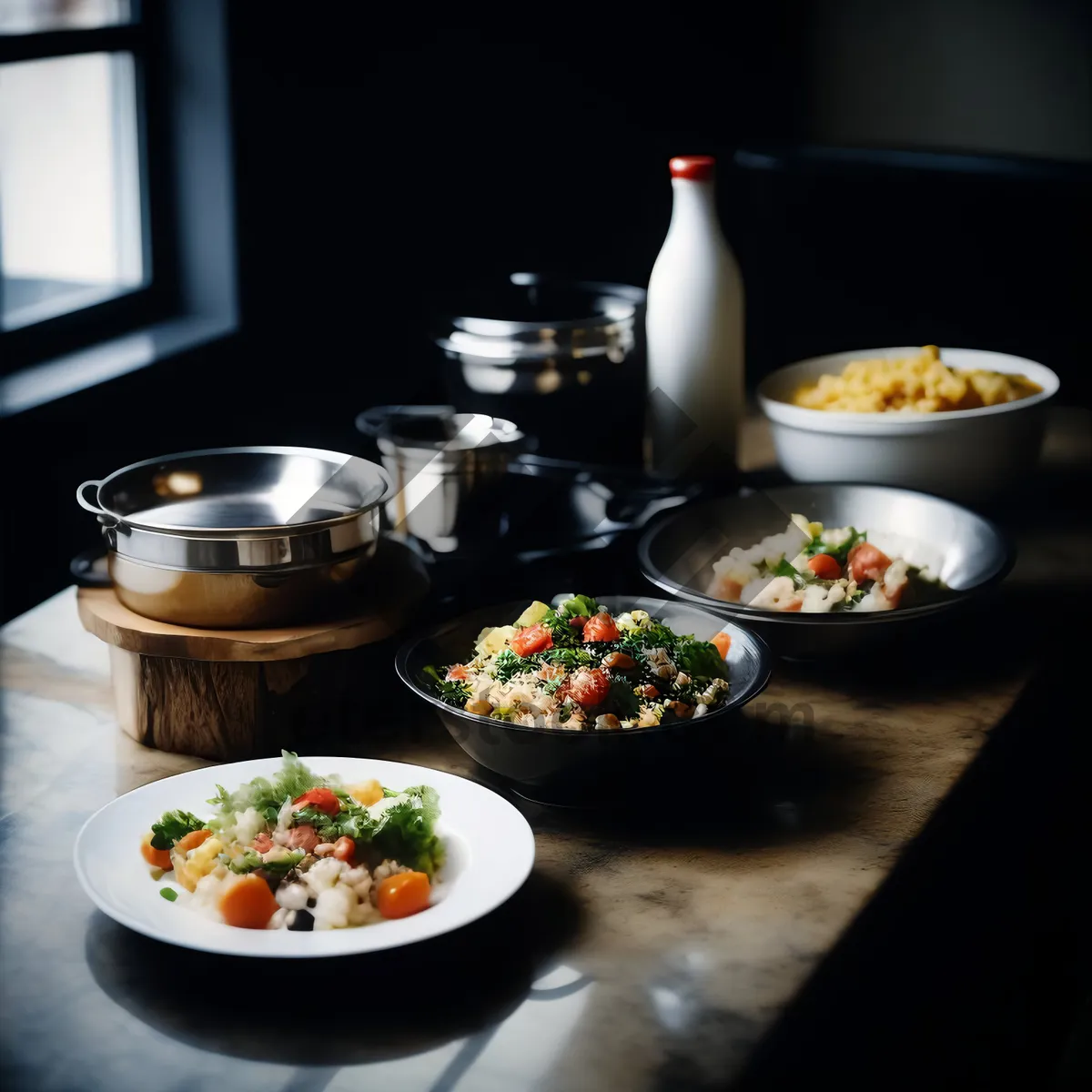 Picture of Delicious and Healthy Vegetable Salad Plate