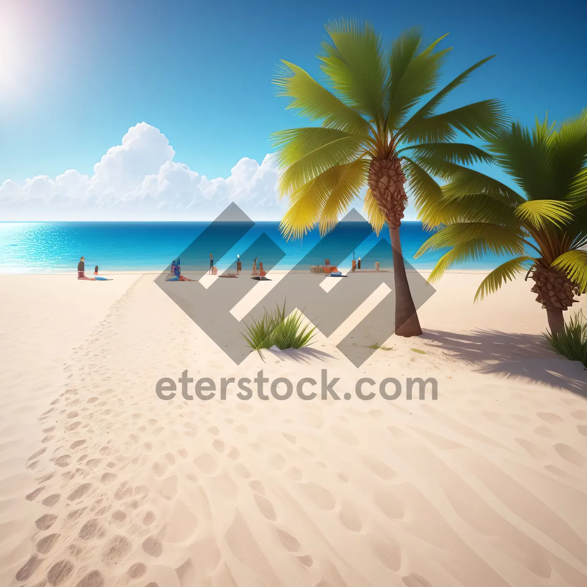 Picture of Sun-kissed Serenity: Tropical Paradise Beachscape