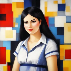 Confident businesswoman with a cheerful smile in office