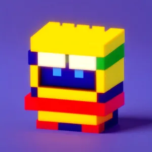 3D Block Toy Building House Symbol