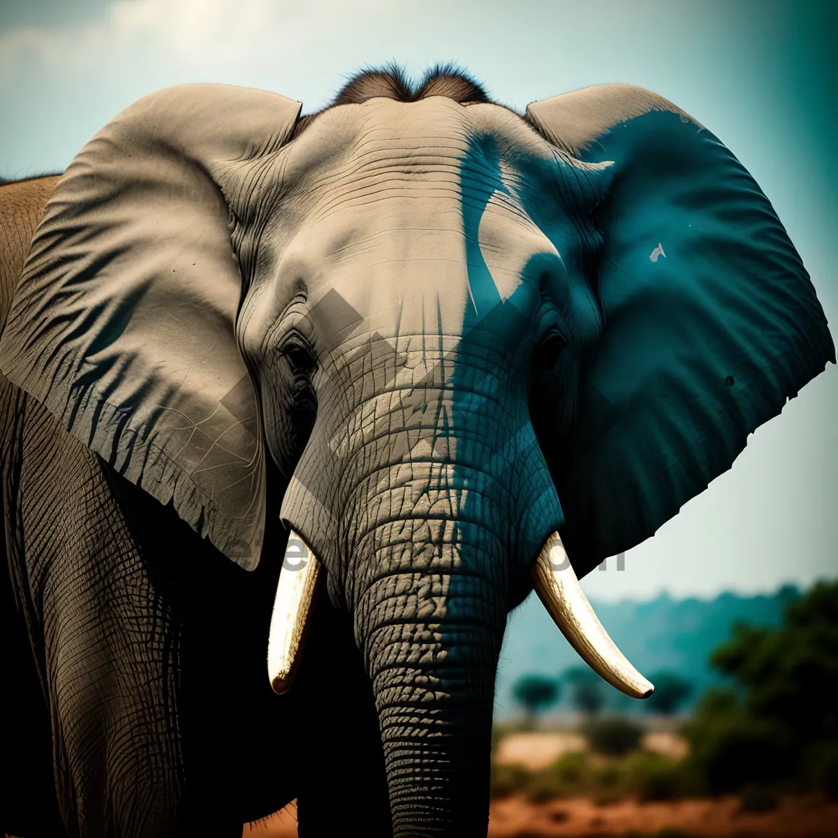 Picture of Majestic Pachyderm in South African Savannah