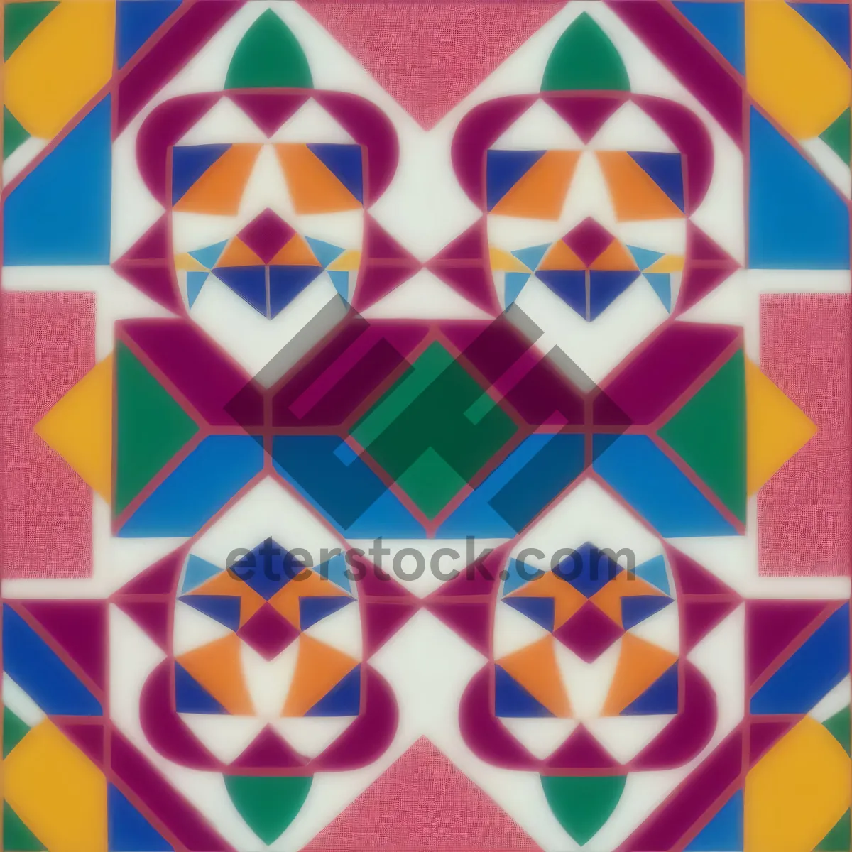 Picture of Colorful Geometric Design Wallpaper Tile