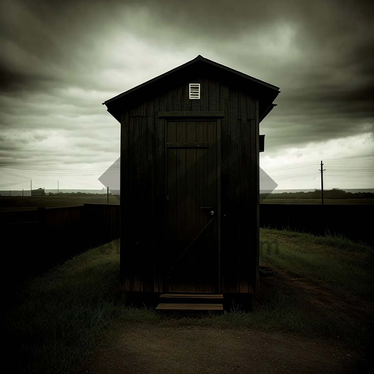 Picture of Rustic Skyline: Old Shed in Box