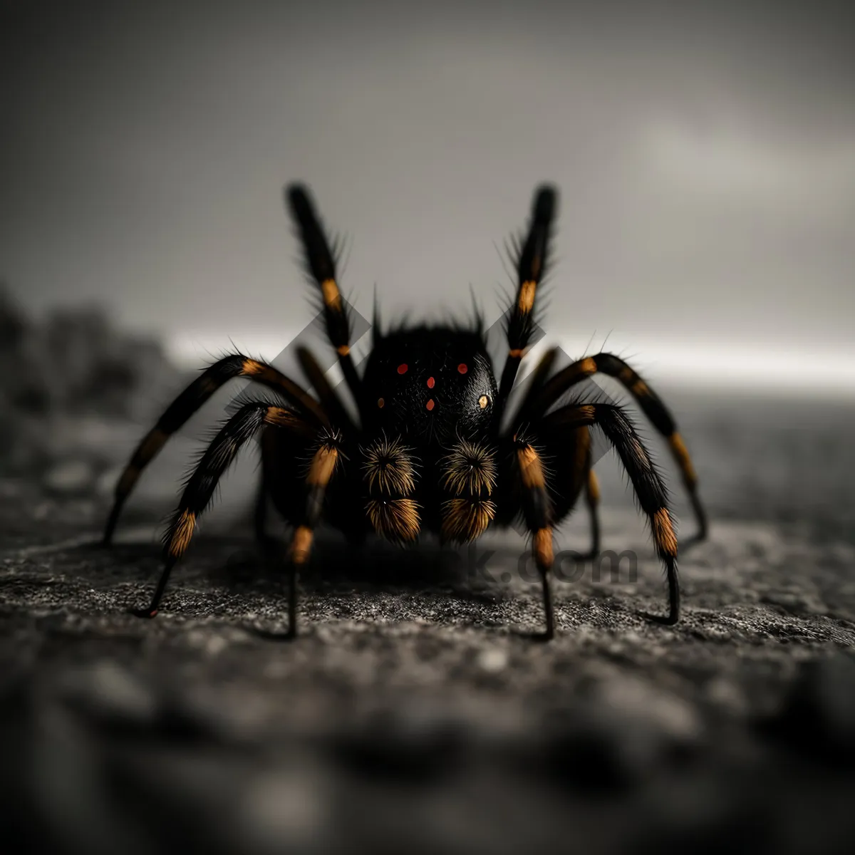 Picture of Wild Arachnid: Barn Spider with Hairy Legs