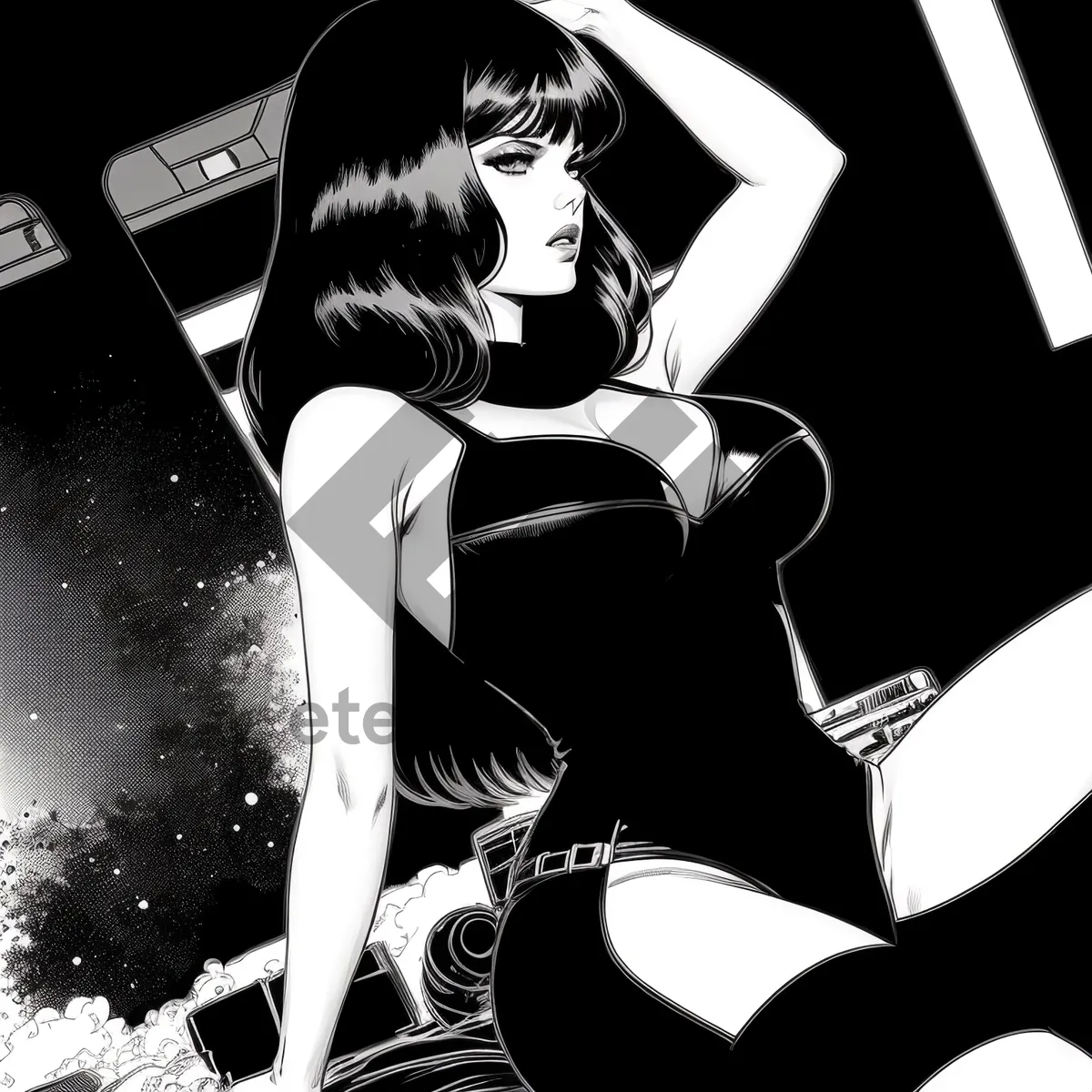 Picture of Stylish dance moves in mesmerizing black silhouette.