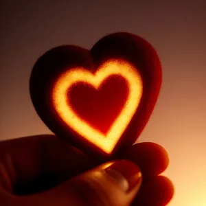 3D Heart Bangle Confectionery Symbol