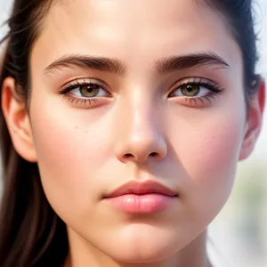 Flawless Beauty: Close-up of Attractive Model's Radiant Skin