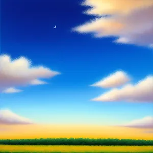 Vibrant Summer Landscape with Clear Sky and Wheat Field
