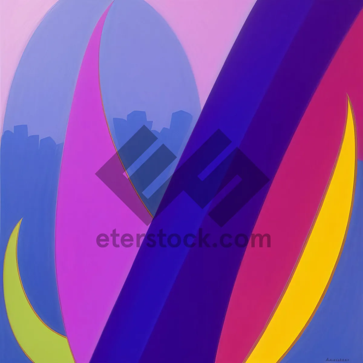 Picture of Vibrant Rainbow Brushstrokes in Abstract Art