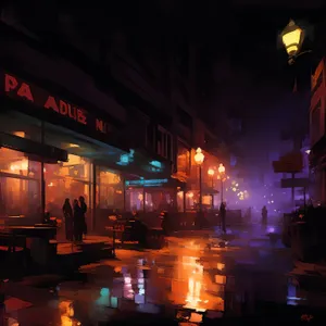 Night City Lights Stage Disco Cabaret Barroom Platform