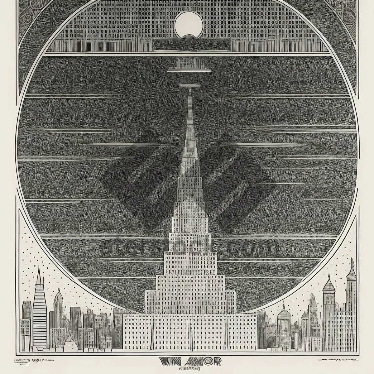 Picture of Modern city skyscraper with solar panels