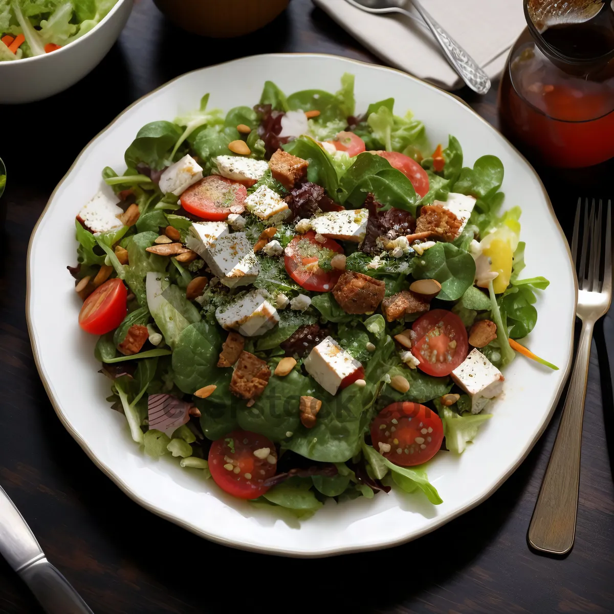 Picture of Grilled Beef Salad with Fresh Vegetables and Spicy Sauce