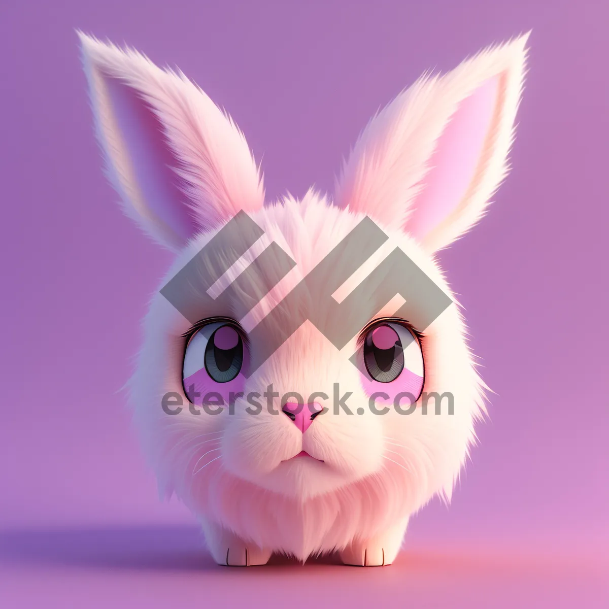 Picture of Cute Bunny with Fluffy Fur and Curious Eyes