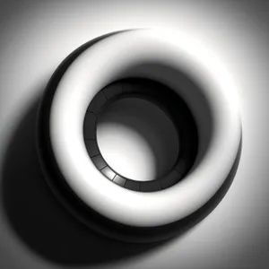 Modern Shiny Black Circle Button Set