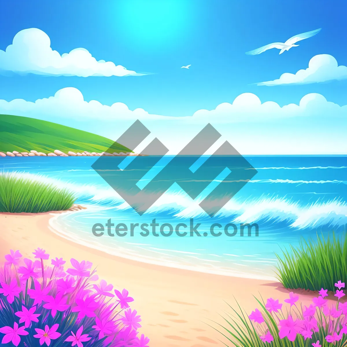 Picture of Vibrant Summer Sky Wave Artwork