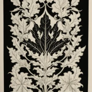 Vintage floral wallpaper with ornate swirls and curves.