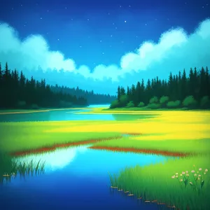 Serene Sunset over Majestic Mountain Reflection