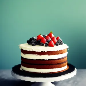 Delicious Berry Birthday Cake with Chocolate Frosting