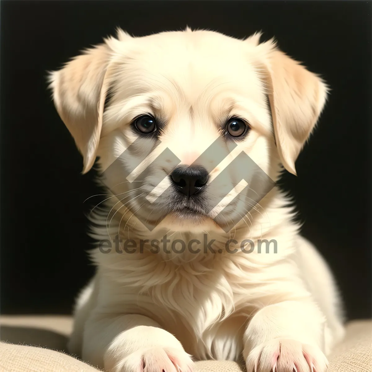 Picture of Adorable Golden Retriever Puppy with Innocent Eyes