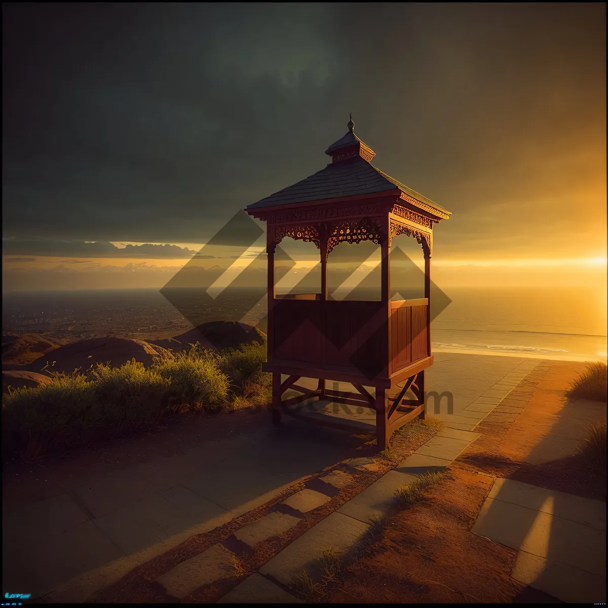 Picture of Sunset Reflections on Tropical Beach