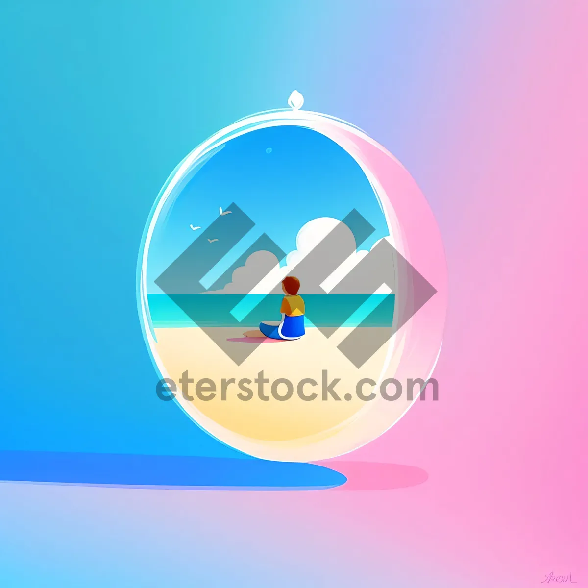 Picture of Modern Bright Button Icon Design