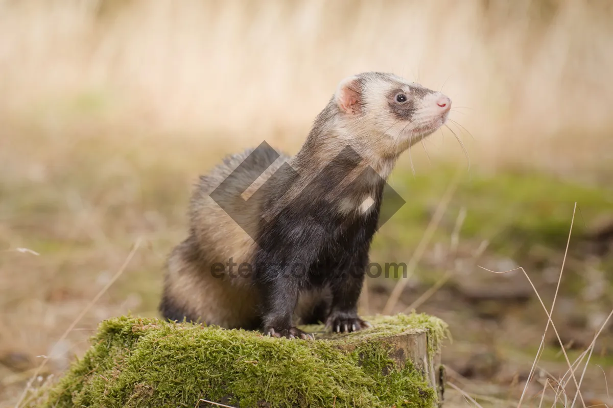 Picture of Adorable Brown Ferret at the Wildlife Zoo