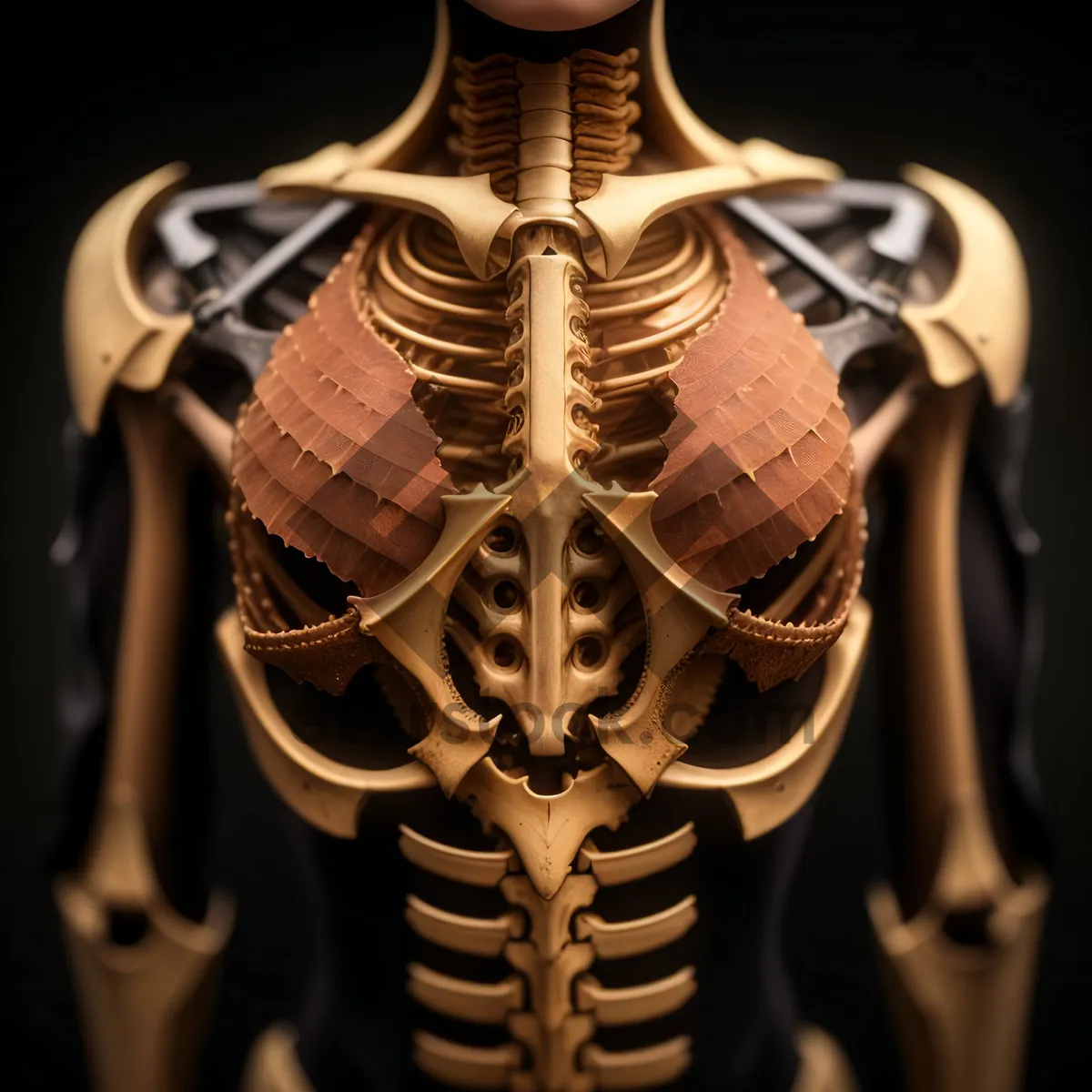Picture of Human Skeleton Anatomy 3D X-Ray Graphic