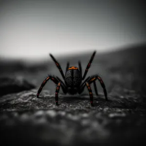 Eerie Black Arthropod: Close Encounter with a Predatory Beetle