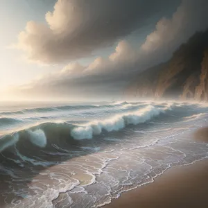 Serene Sunset over Tropical Beach