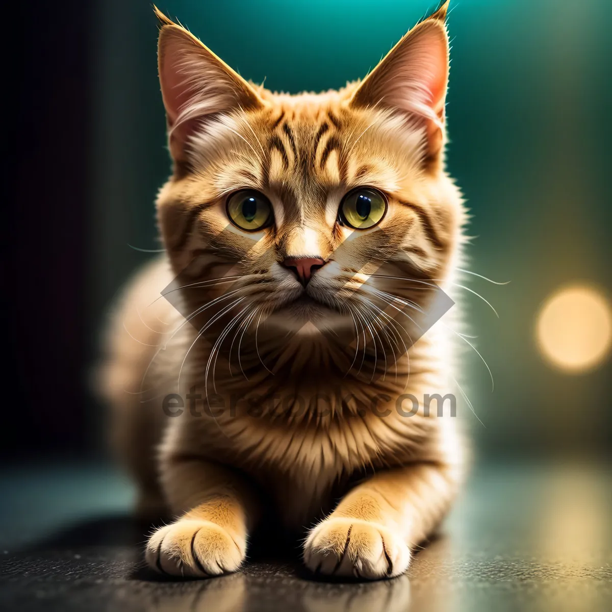 Picture of Playful Fluffy Kitty with Curious Eyes