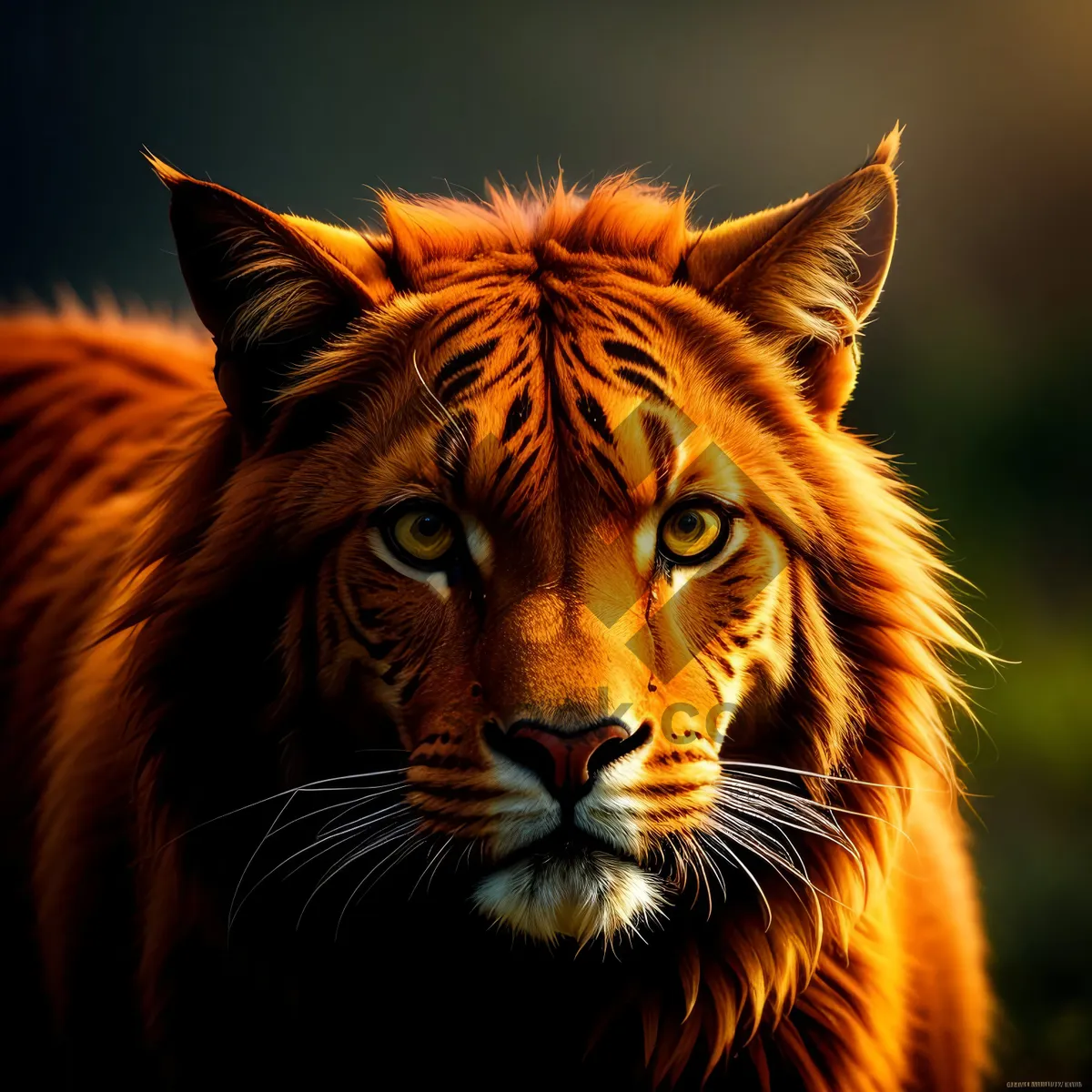 Picture of Powerful Tiger Staring with Intense Eyes