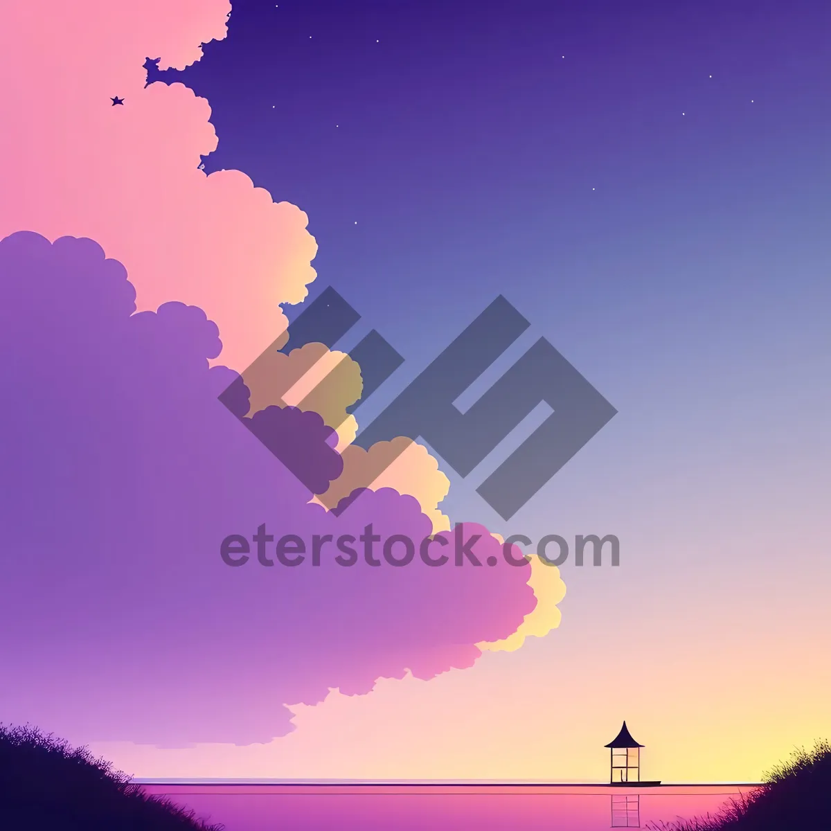 Picture of Radiant Sky Map with Vibrant Atmosphere