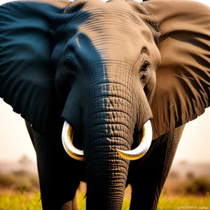 Majestic African Elephant Calf in Wilderness