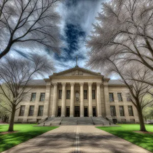 Historic University Dome in Cityscape