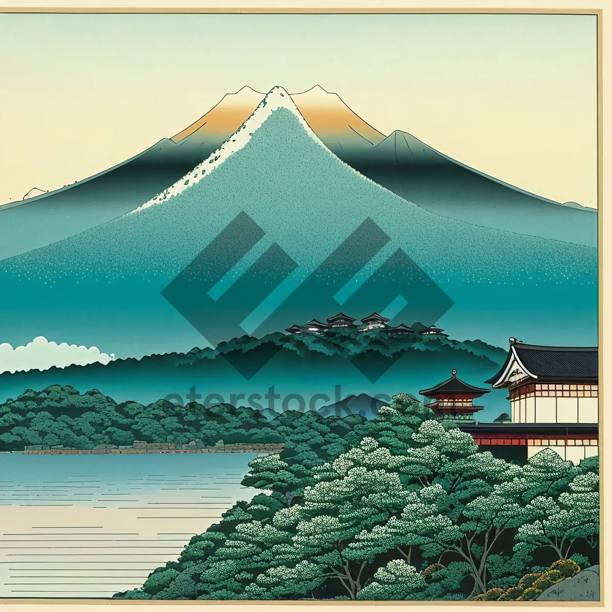 Picture of Serene Coastal Retreat: Canvas Tent on Water's Edge