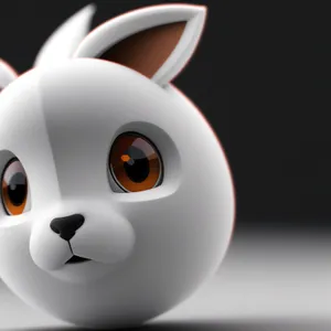 Cute 3D Cartoon Piggy Bank with Happy Rabbit