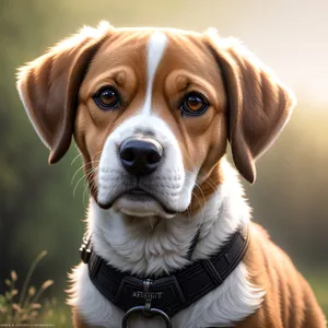 Adorable Brown Retriever Puppy with Collar