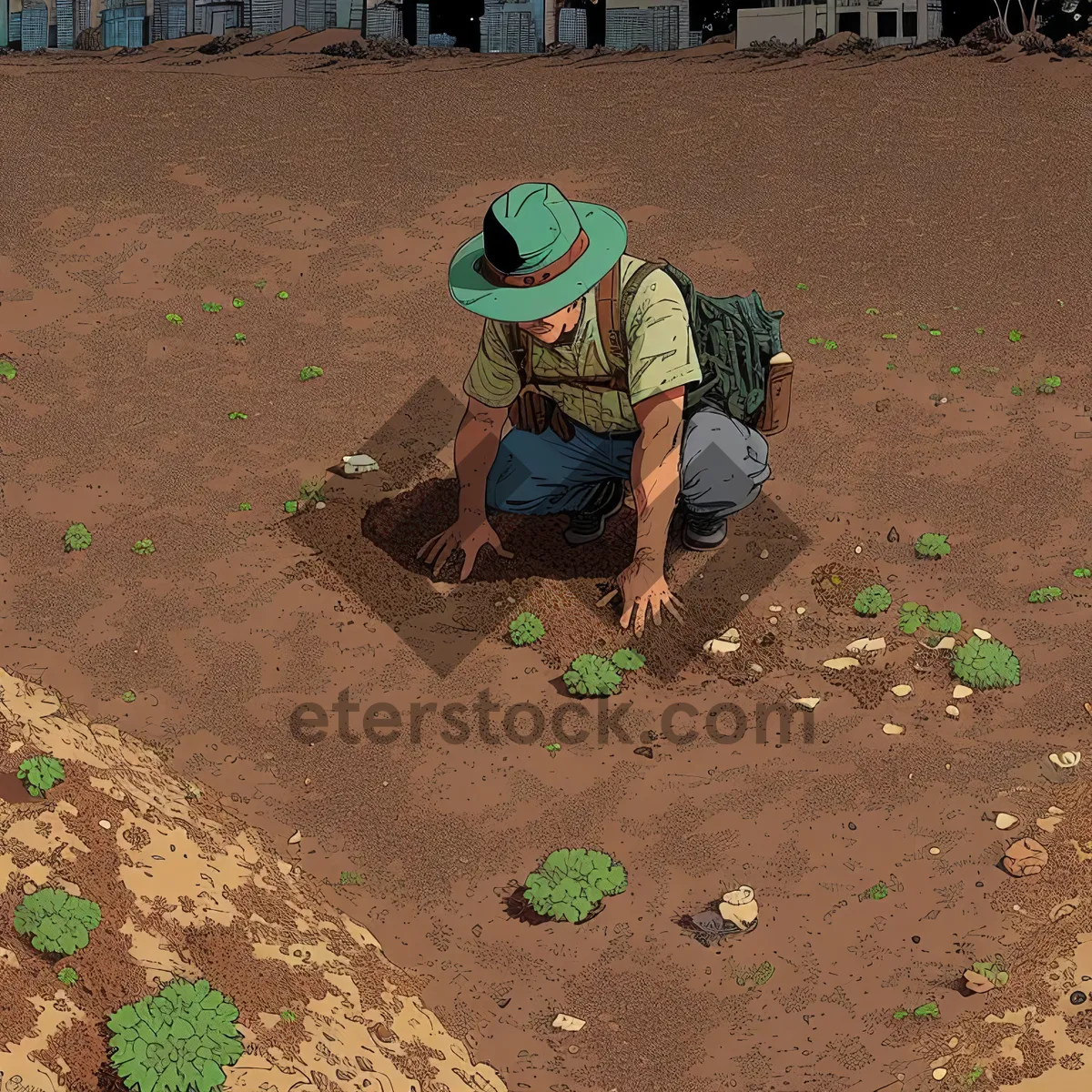 Picture of Creative Sand Art on Beach with Chalk