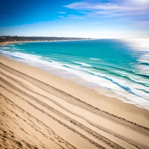 Exotic Tropical Coastal Paradise: Sun, Sand, and Surf