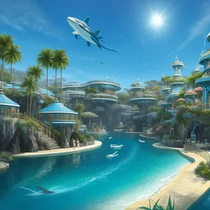 Exotic Palm Paradise by the Ocean