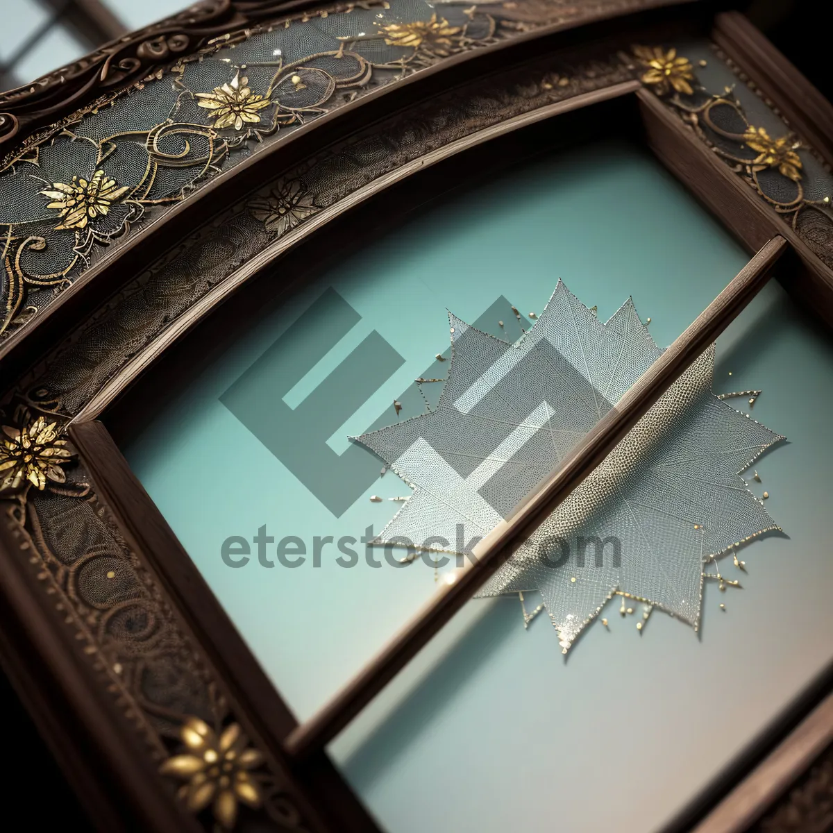 Picture of Vintage clock with antique hour and minute hands