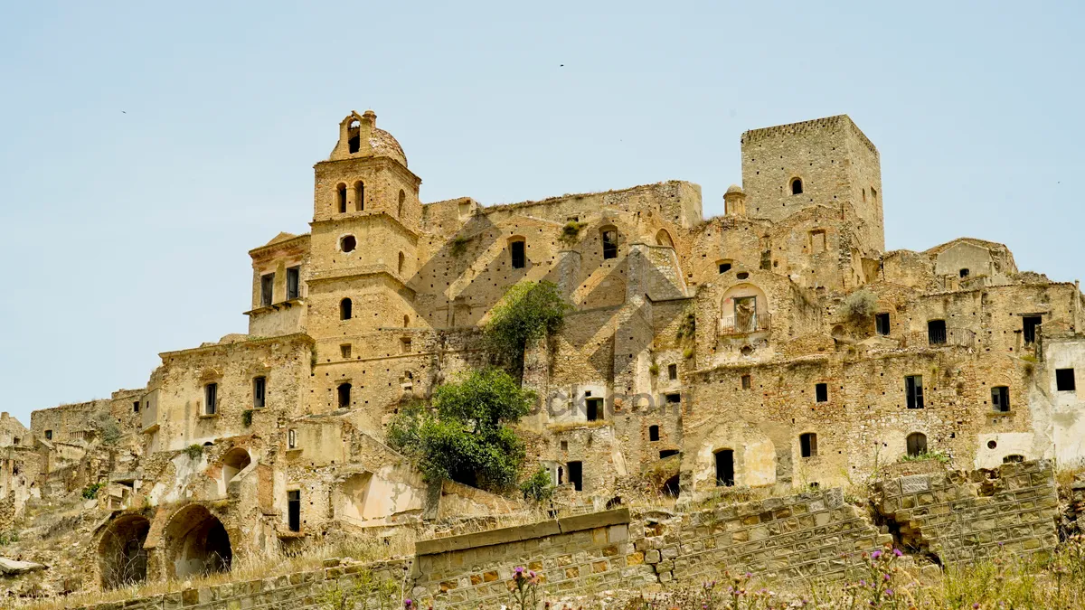 Picture of Medieval Castle Tower Against Blue Sky